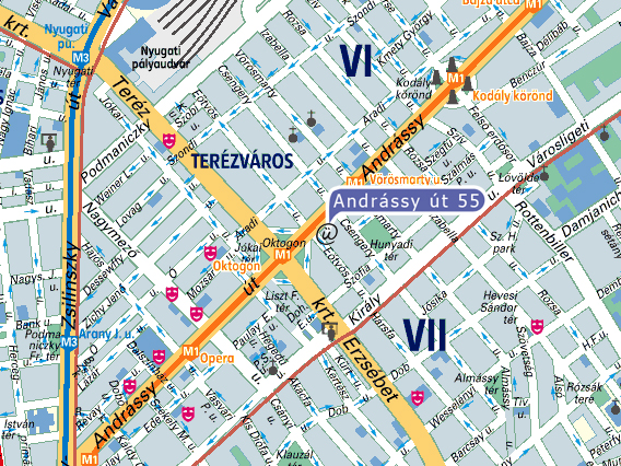 Térkép: VI. kerület, Budapest Andrássy út 55.